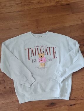 Simply Southern Tailgate Football Long Sleeve Crew Sweatshirt Size M-L